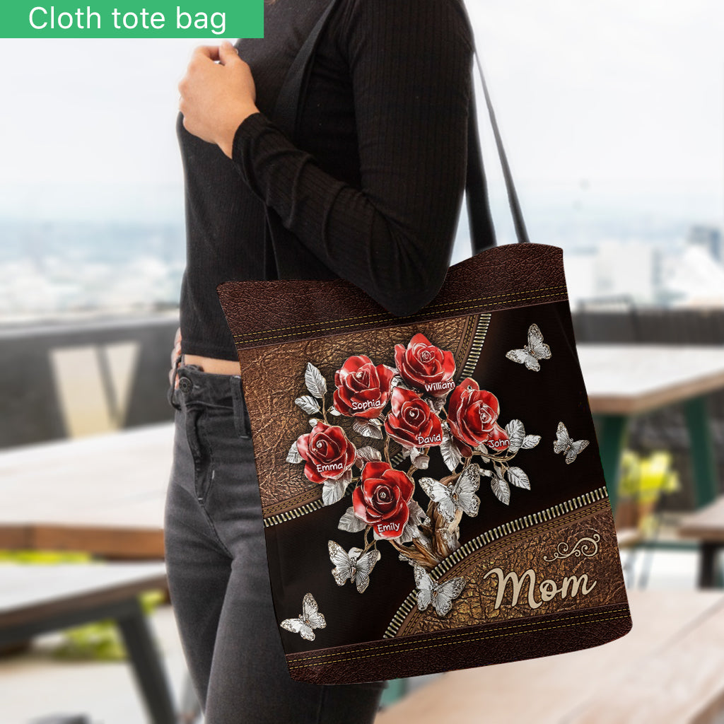 Wunderschöne Rosen als Geschenk für Mama, Oma,... - Personalisierte Tragetasche für Mütter