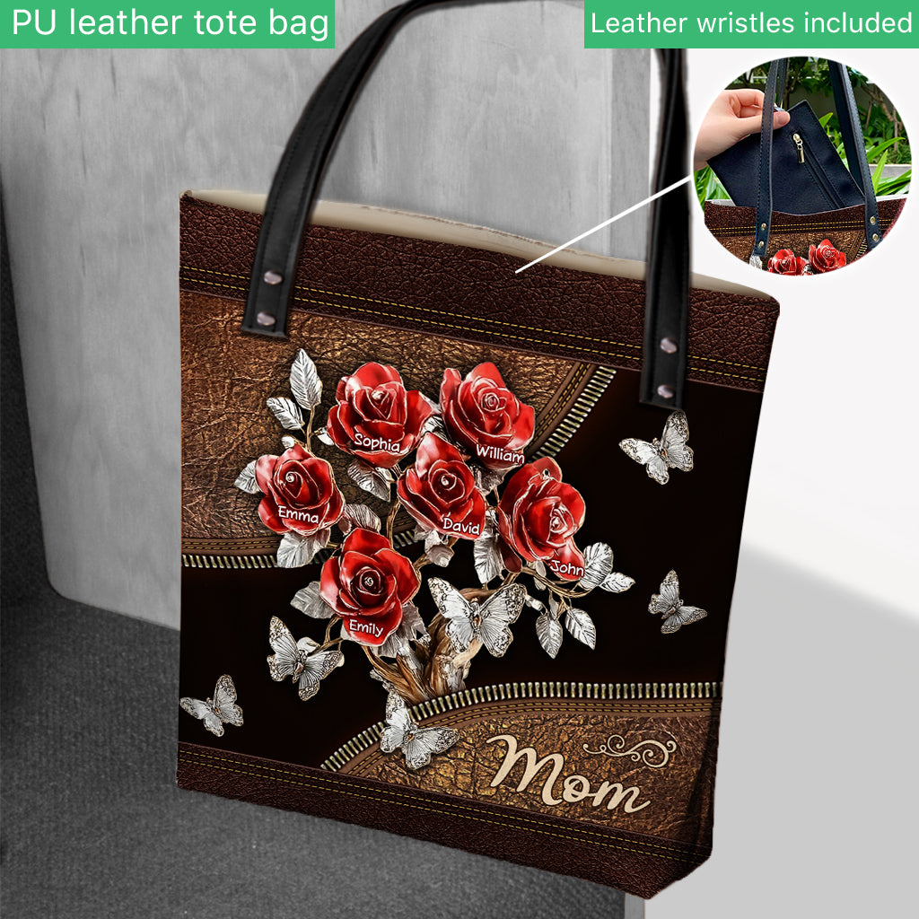 Wunderschöne Rosen als Geschenk für Mama, Oma,... - Personalisierte Tragetasche für Mütter