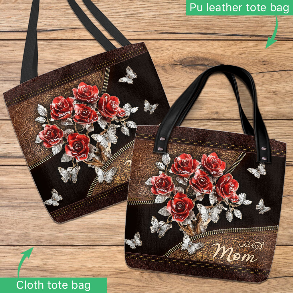 Wunderschöne Rosen als Geschenk für Mama, Oma,... - Personalisierte Tragetasche für Mütter
