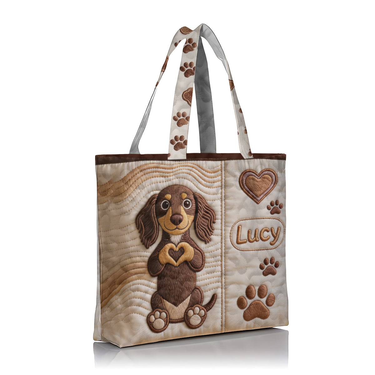Love Dogs - Personalized Dog Quilted Tote Bag