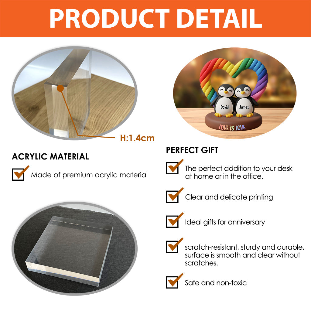 Liebe ist Liebe – Personalisierte Acrylplakette zur Unterstützung der LGBT-Community in individueller Form