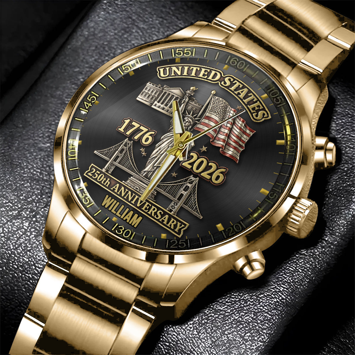 250-jähriges Jubiläum – Personalisierte Patriot-Handuhr