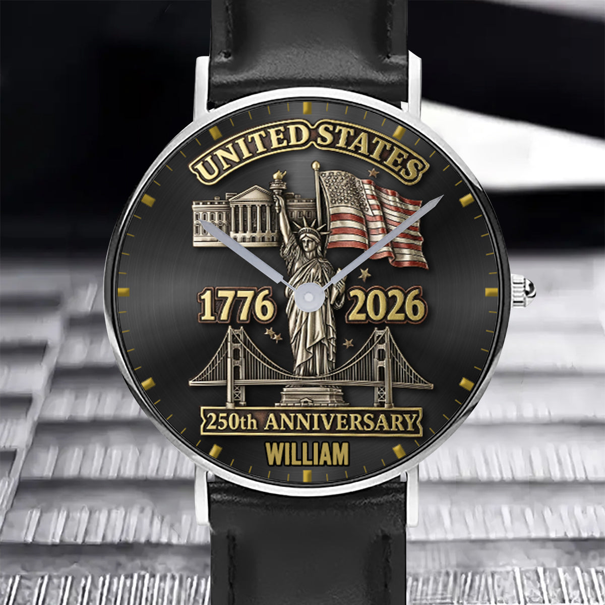 250-jähriges Jubiläum – Personalisierte Patriot-Handuhr