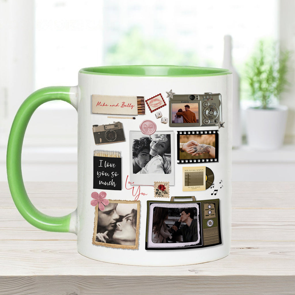 Match Box Style Gift for Couple Bestie - Personalized Couple Accent Mug