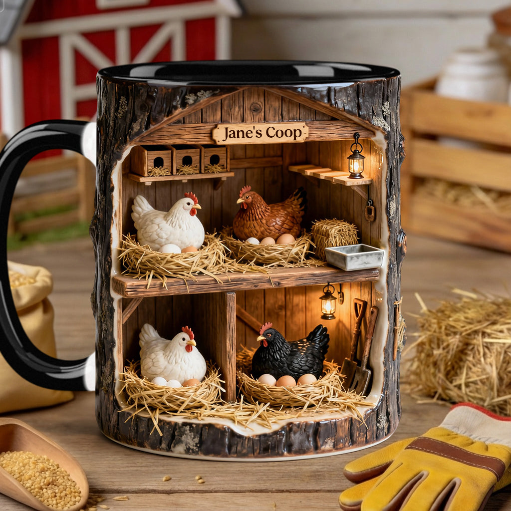 The Little Coop – Personalisierte Tasse mit Hühnermotiv