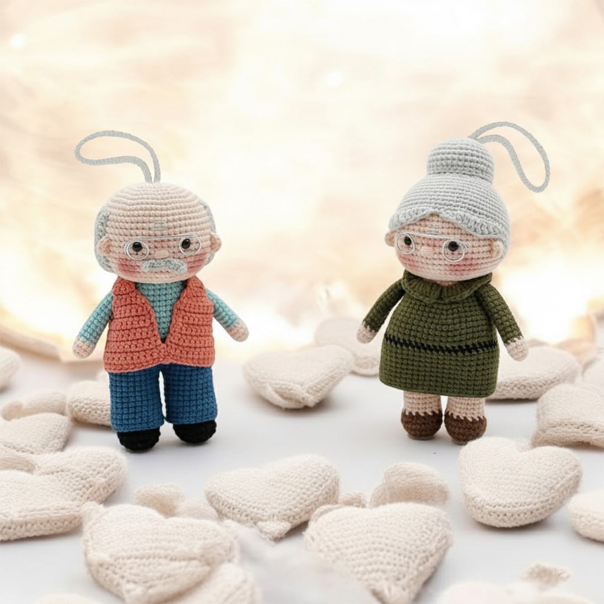 Loving Christmas - Personalized Couple Handmade Crochet Ornament