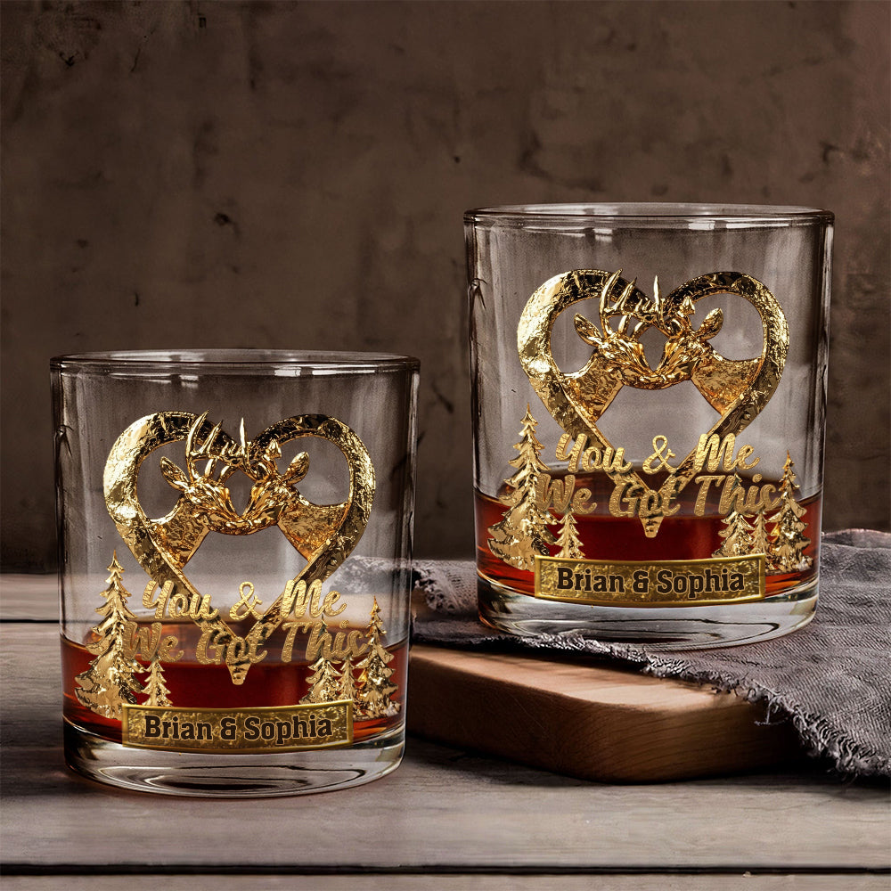 Du und ich, wir schaffen das – personalisiertes Jagd-Whiskyglas