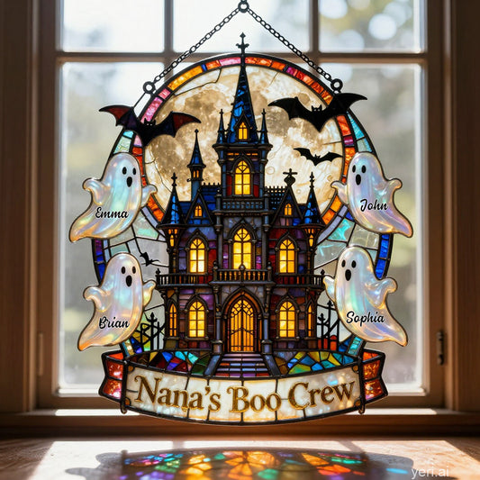 Omas Boo Crew - Personalisierter 3D-gedruckter Glas-Sonnenfänger