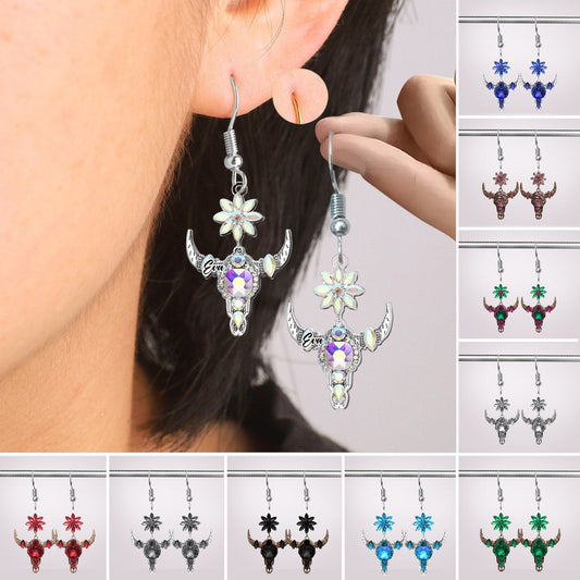 Beautiful Bull Head - Personalized Cowgirl Earrings