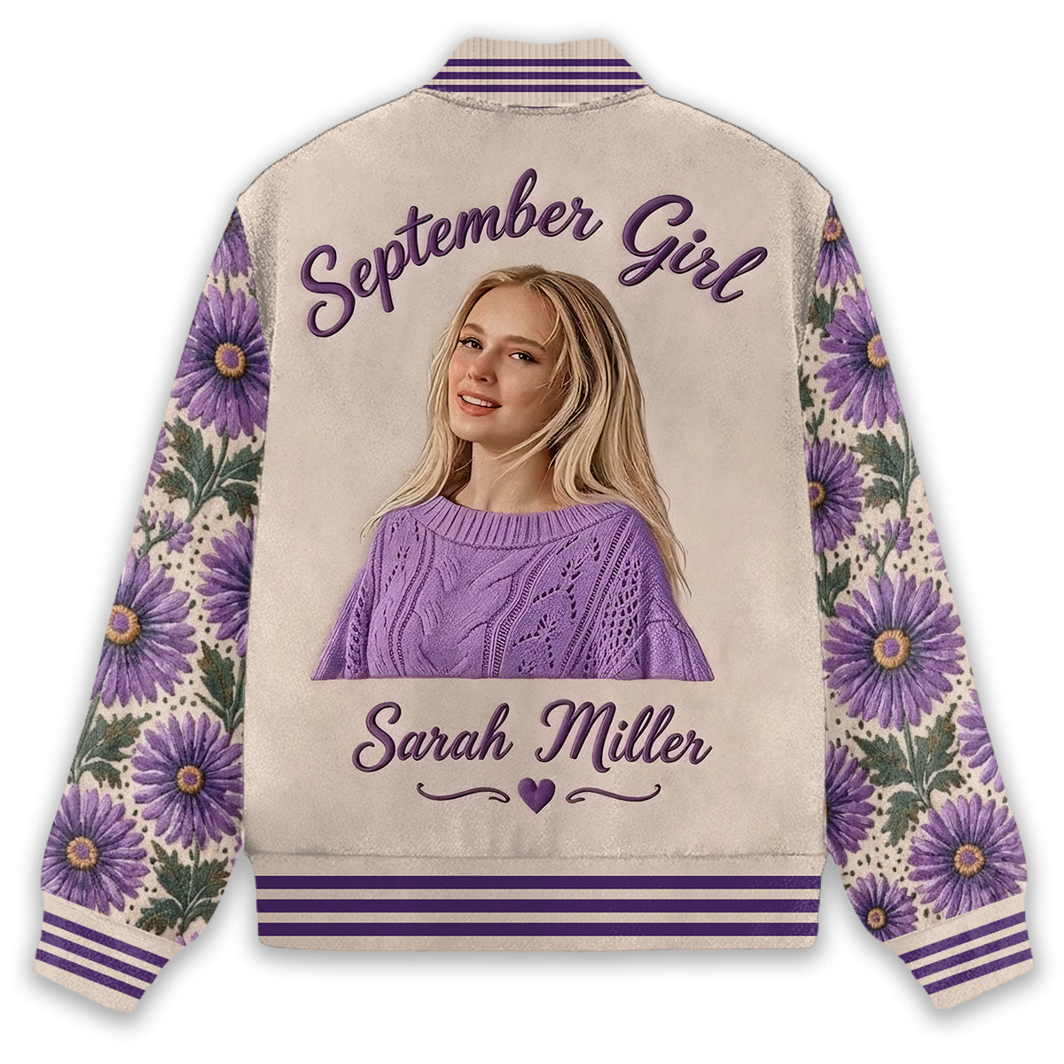 Any Photo Unique Floral Shirt - Personalized Self Love Varsity Jacket