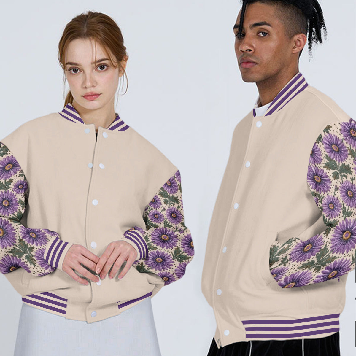 Any Photo Unique Floral Shirt - Personalized Self Love Varsity Jacket