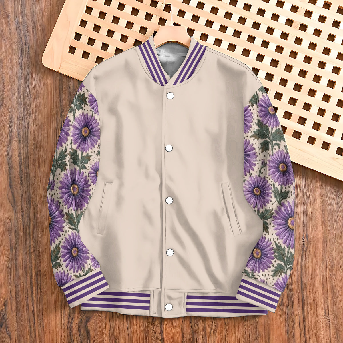 Any Photo Unique Floral Shirt - Personalized Self Love Varsity Jacket