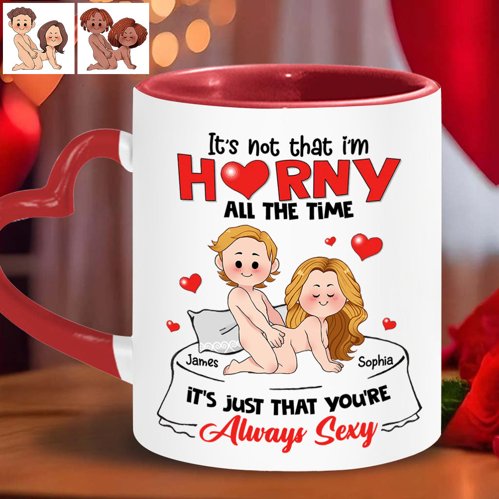 Lustiges Geschenk für Paare – Personalisierte Tasse mit Herzgriff