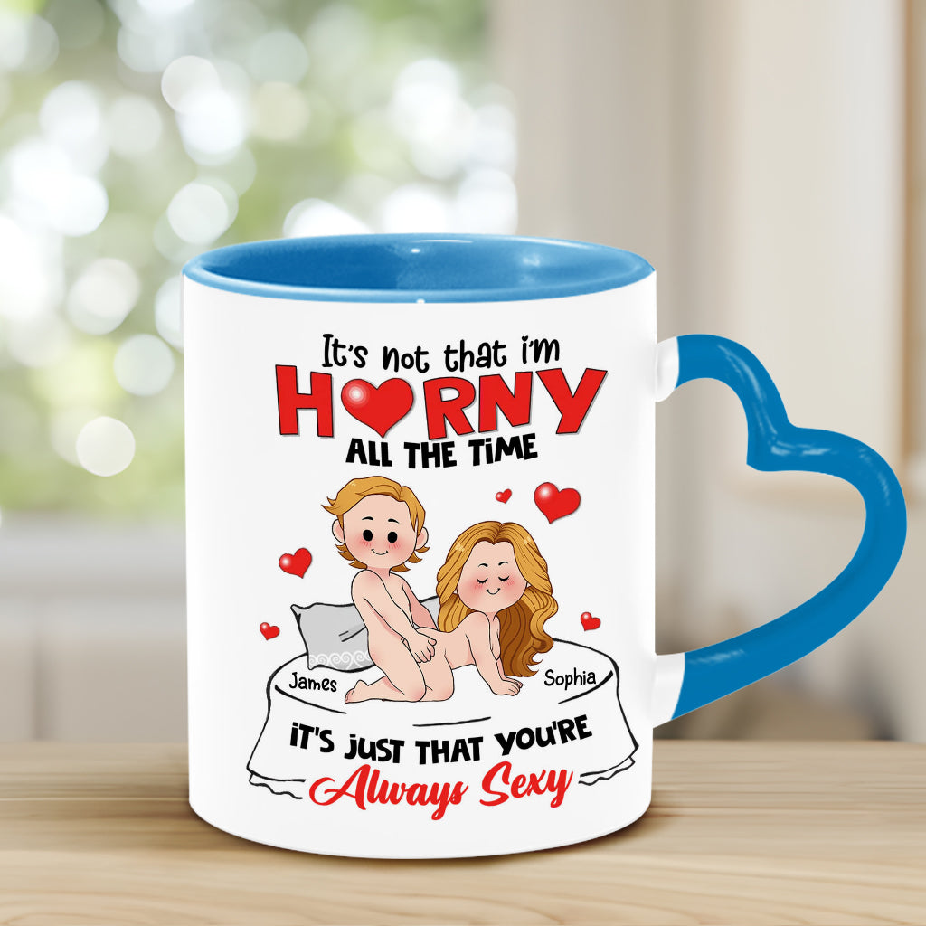 Lustiges Geschenk für Paare – Personalisierte Tasse mit Herzgriff