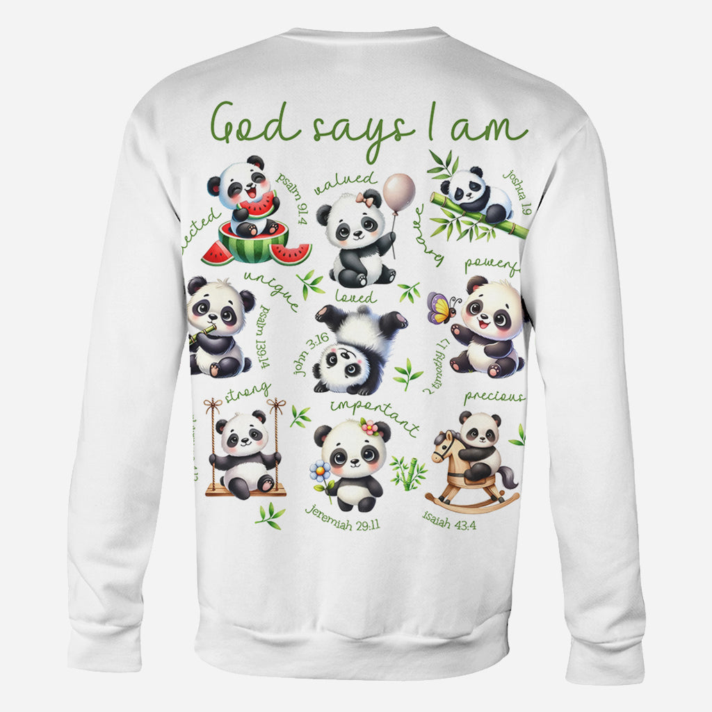 Gott sagt, ich bin es – Personalisiertes Panda-Liebhaber-Shirt