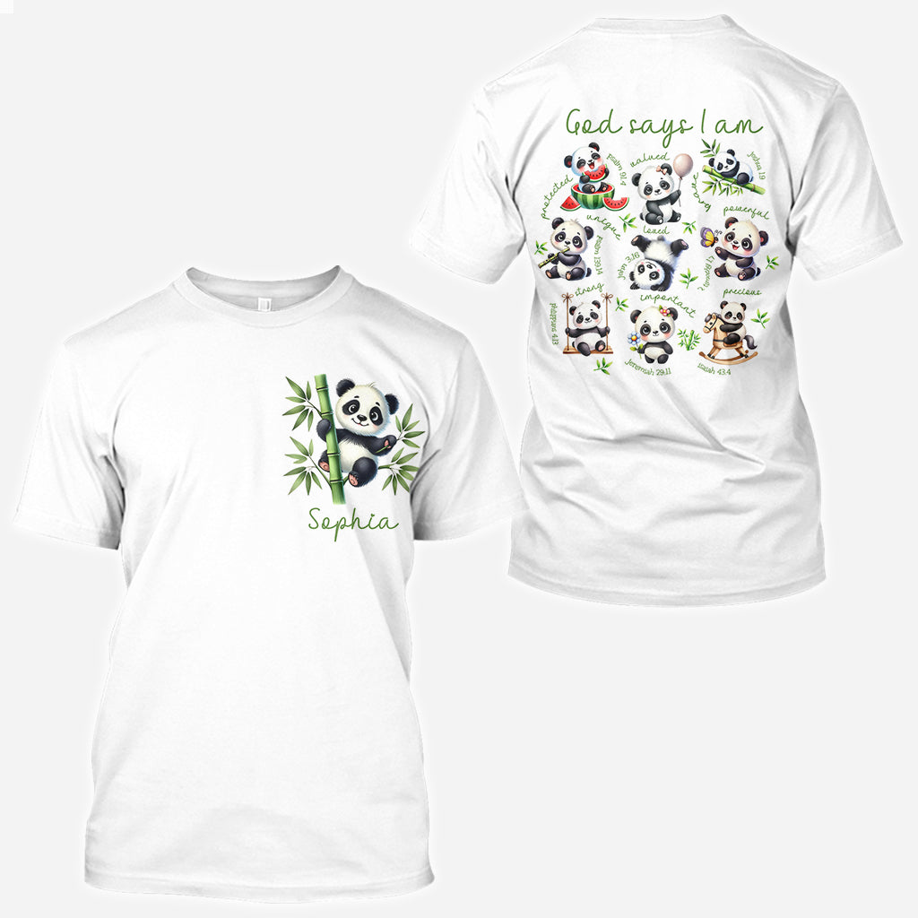 Gott sagt, ich bin es – Personalisiertes Panda-Liebhaber-Shirt