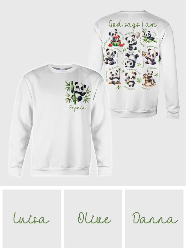 Gott sagt, ich bin es – Personalisiertes Panda-Liebhaber-Shirt