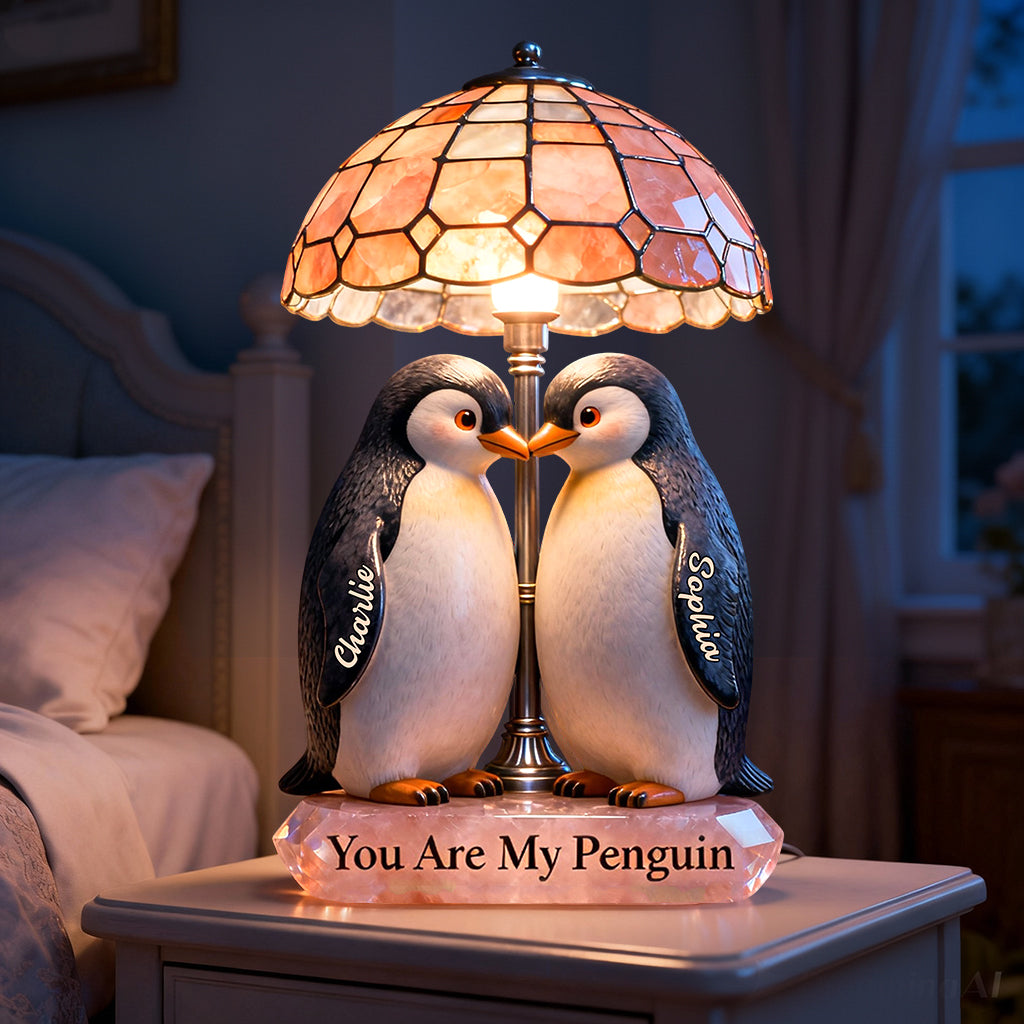 Du bist mein Pinguin – Personalisierte LED-Nachtleuchte aus Acryl für Pinguinliebhaber