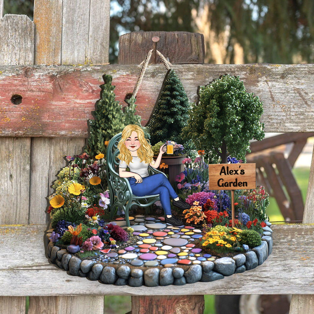 Love Garden – Personalisiertes Gartenschild aus Holz in individueller Form