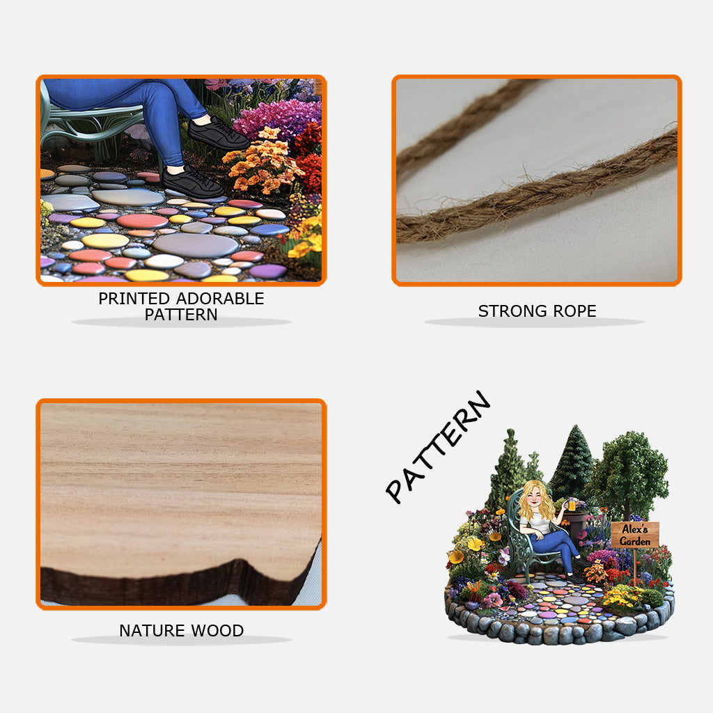 Love Garden – Personalisiertes Gartenschild aus Holz in individueller Form