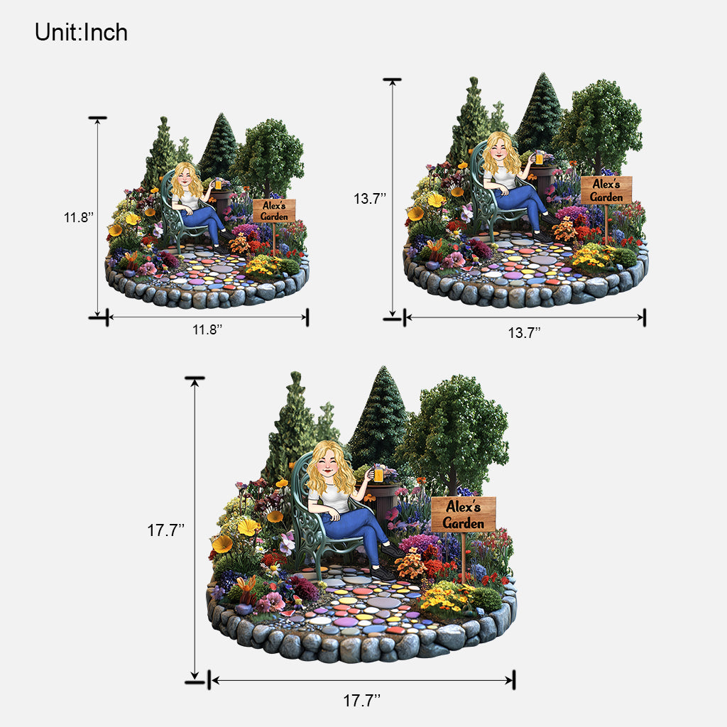 Love Garden – Personalisiertes Gartenschild aus Holz in individueller Form
