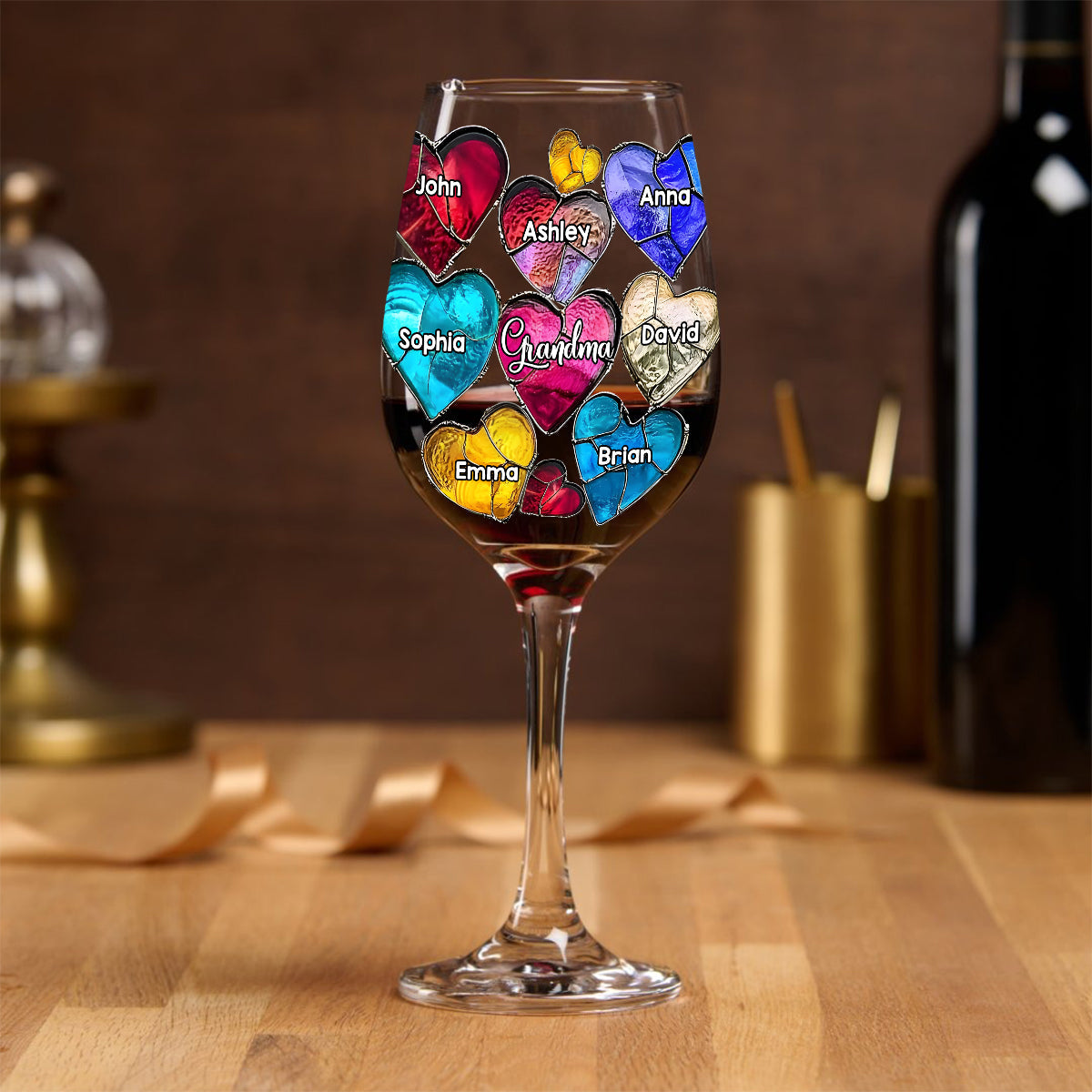 Die beste Oma aller Zeiten – personalisiertes Oma-Weinglas mit langem Stiel