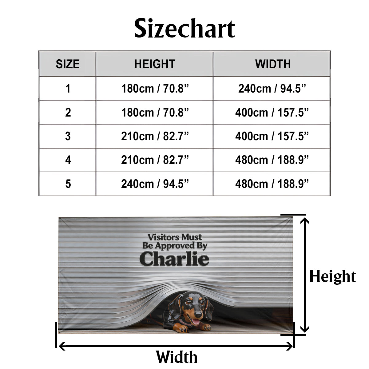 Personalisierbares Garagentorbanner mit Hundemotiv – inklusive Foto Ihres Haustiers
