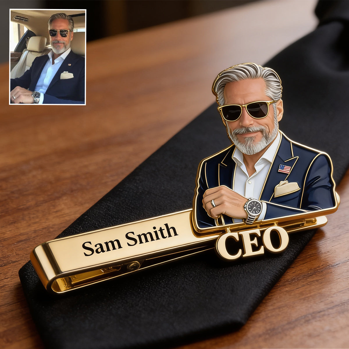 Geschenk für männliche Kollegen - Personalisierte Krawattennadel