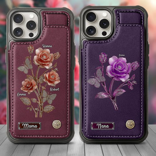 Mother And Roses - Personalized Mother Wallet Phone Case
