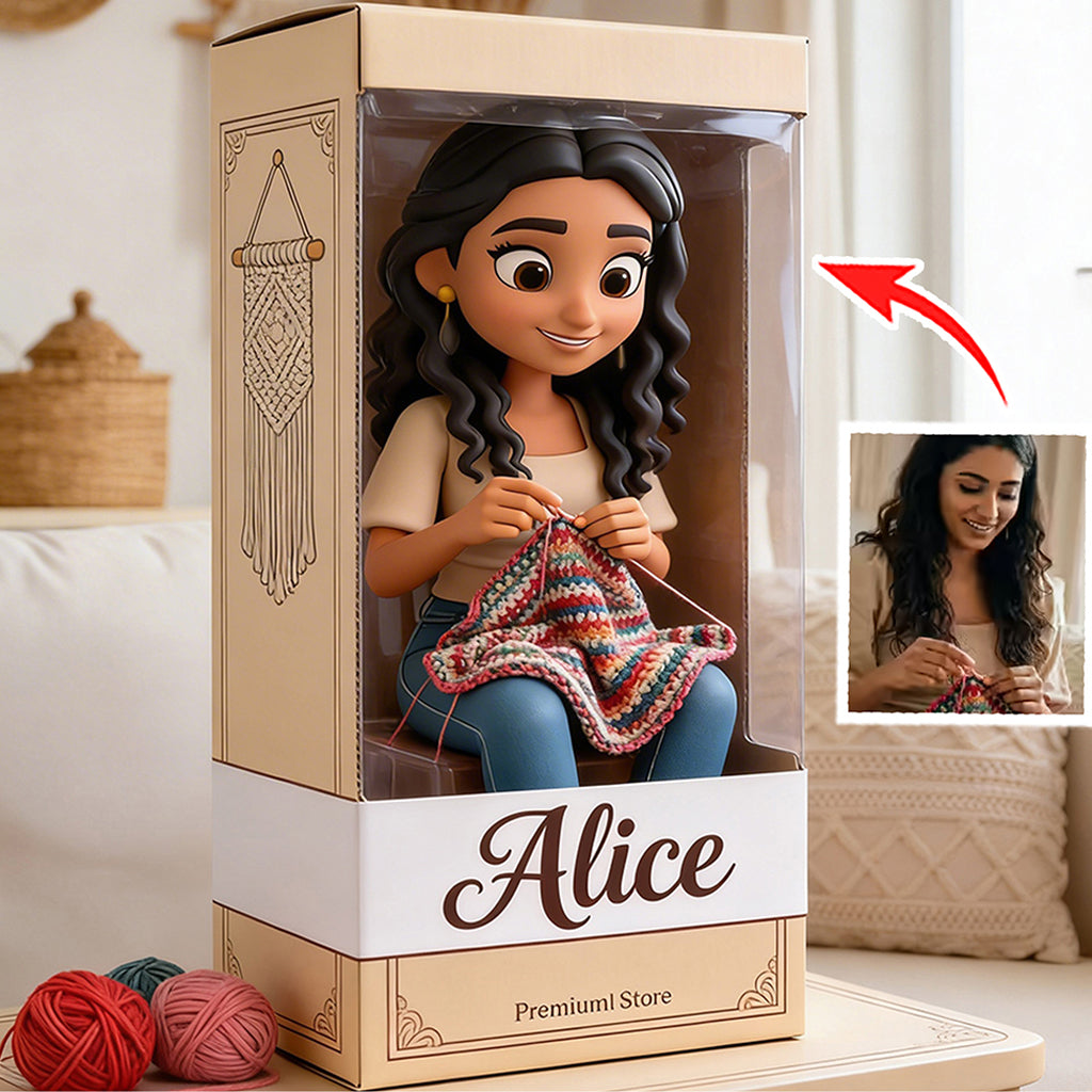 Jedes Hobby – Häkeln, Nähen, Stricken usw. – Personalisierte, individuell geformte Acrylplakette aus Häkelarbeiten