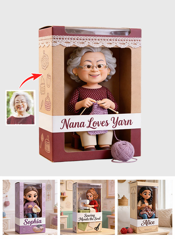 Jedes Hobby – Häkeln, Nähen, Stricken usw. – Personalisierte, individuell geformte Acrylplakette aus Häkelarbeiten