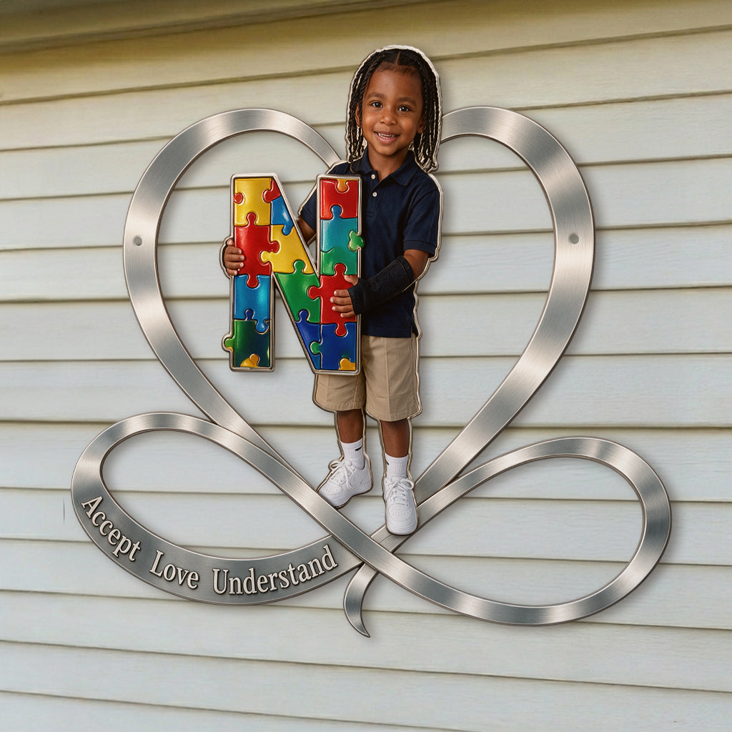 Autims Awareness - Personalized Autism Awareness 3D Printed Cut Metal Sign