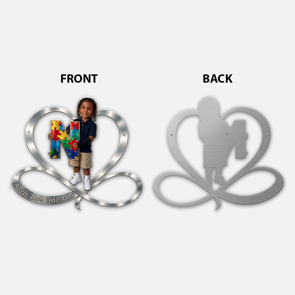 Autims Awareness - Personalized Autism Awareness 3D Printed Cut Metal Sign