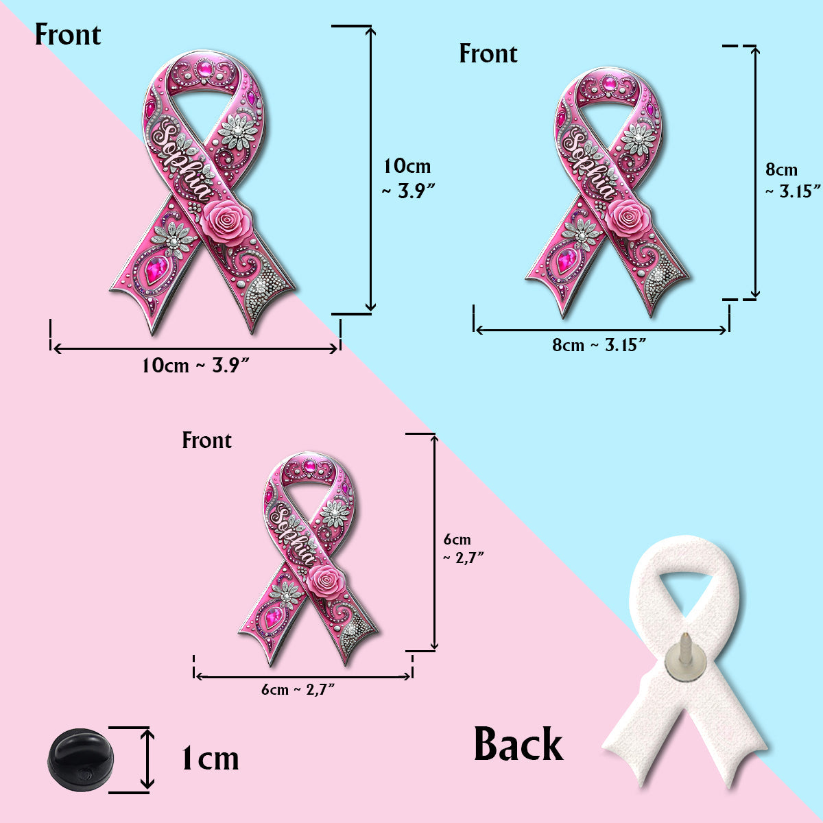 Brustkrebsvorsorge – Personalisierter Anstecker zur Brustkrebsvorsorge