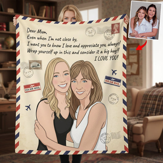 Wrap Yourself In A Big Hug - Personalized Mother Blanket