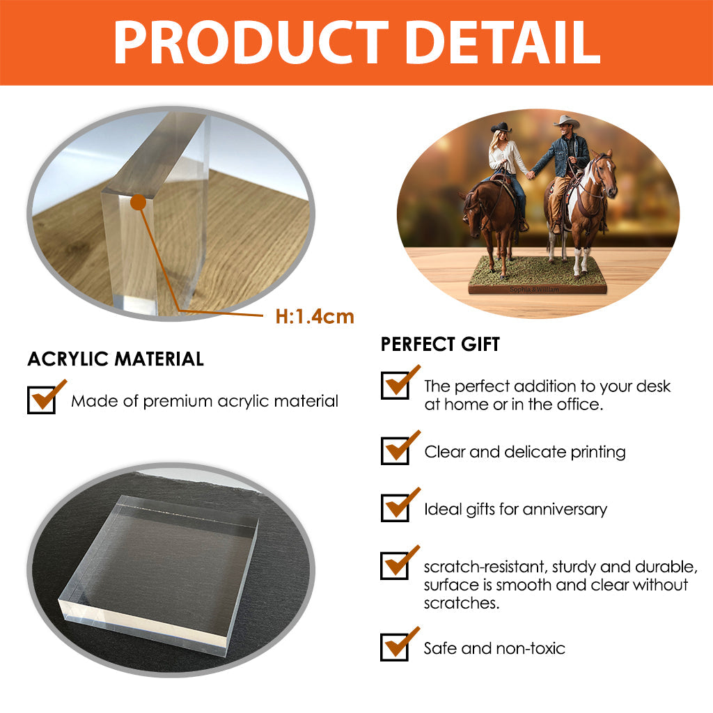 Individuell gestaltete Acrylplakette in Pferdeform nach Foto – personalisiertes Pferd