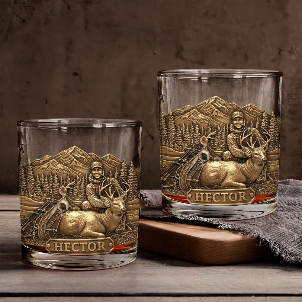 Custom From Any Photo - Personalized Hunting Whiskey Glass