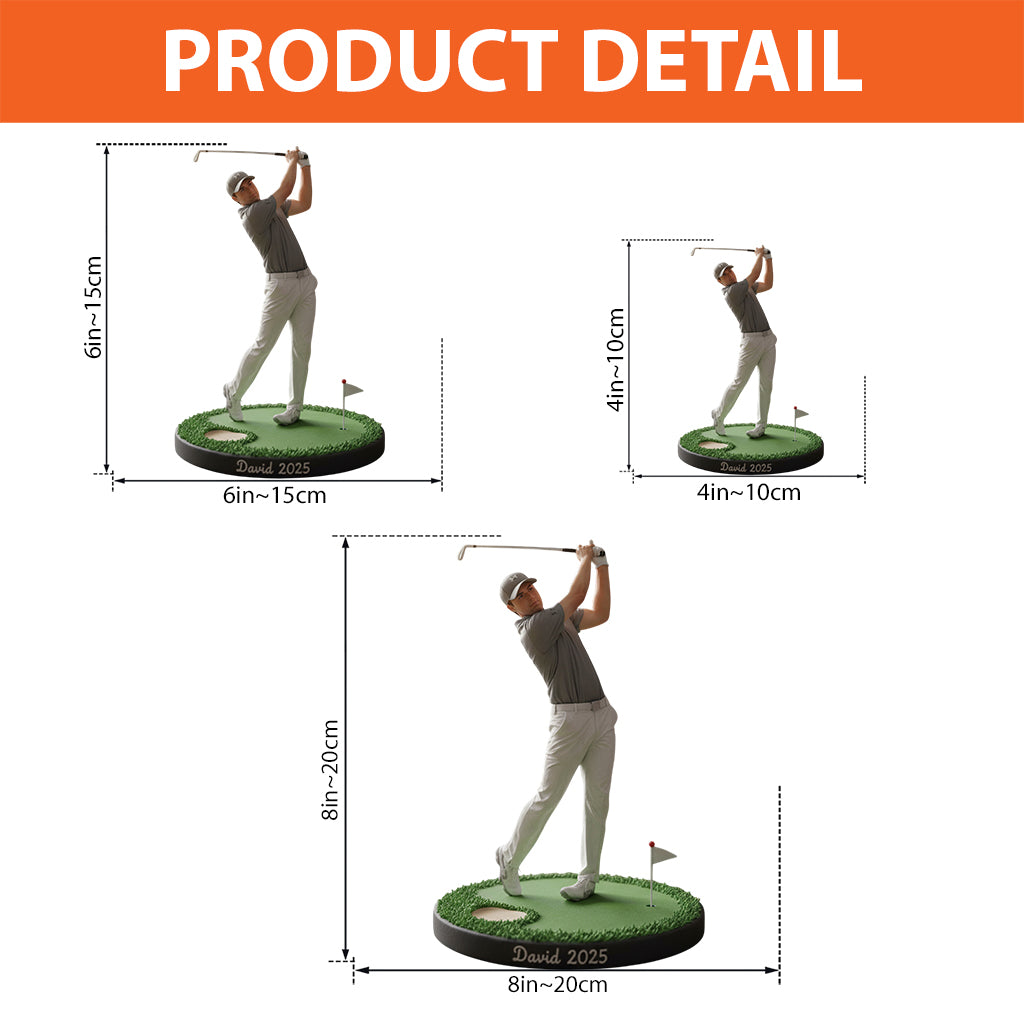 Individuell gestaltete Golf-Acrylplakette nach Foto – personalisierte Golf-Plakette in Sonderform