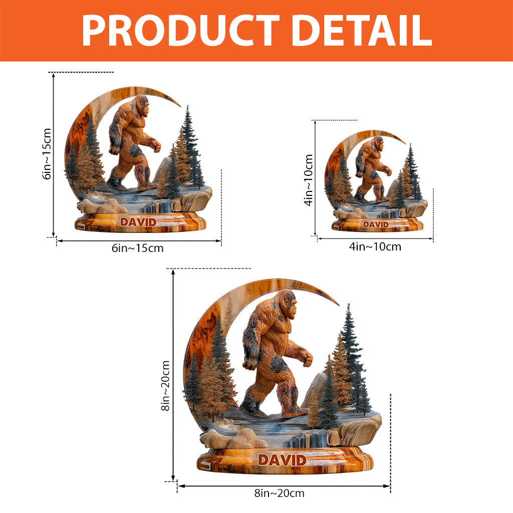 Und hinein in den Wald gehe ich - Personalisierte Wanderplakette aus Acryl in individueller Form