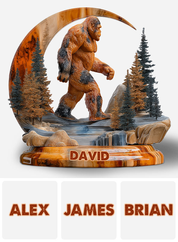 Und hinein in den Wald gehe ich - Personalisierte Wanderplakette aus Acryl in individueller Form