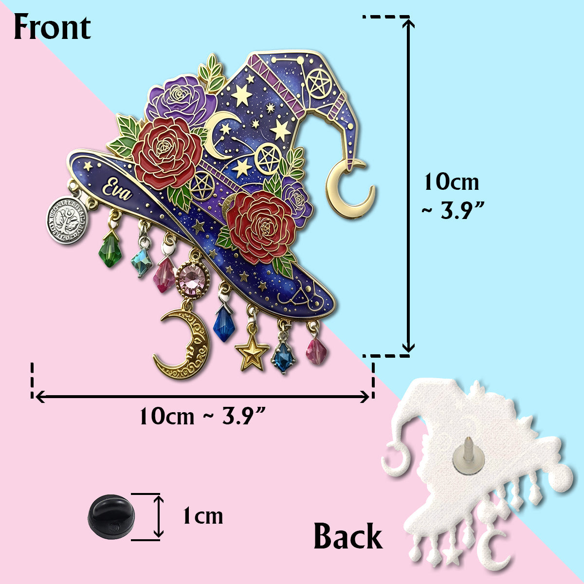Hexenhut – Personalisierte Hexennadel