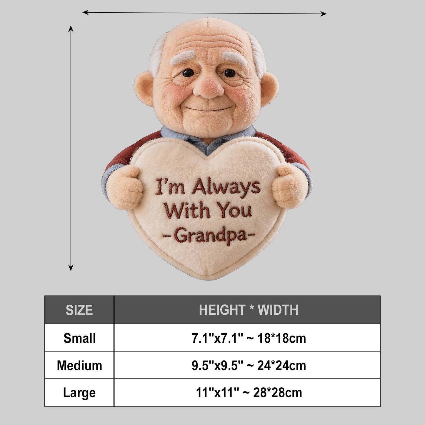 I'm Always With You - Custom From Any Photo - Personalized Memorial Plush Crossbag