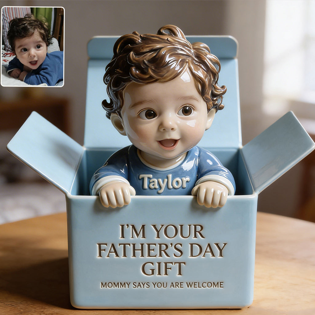 Father's Day Gift - Personalized Newborn Custom Shaped Acrylic Plaque