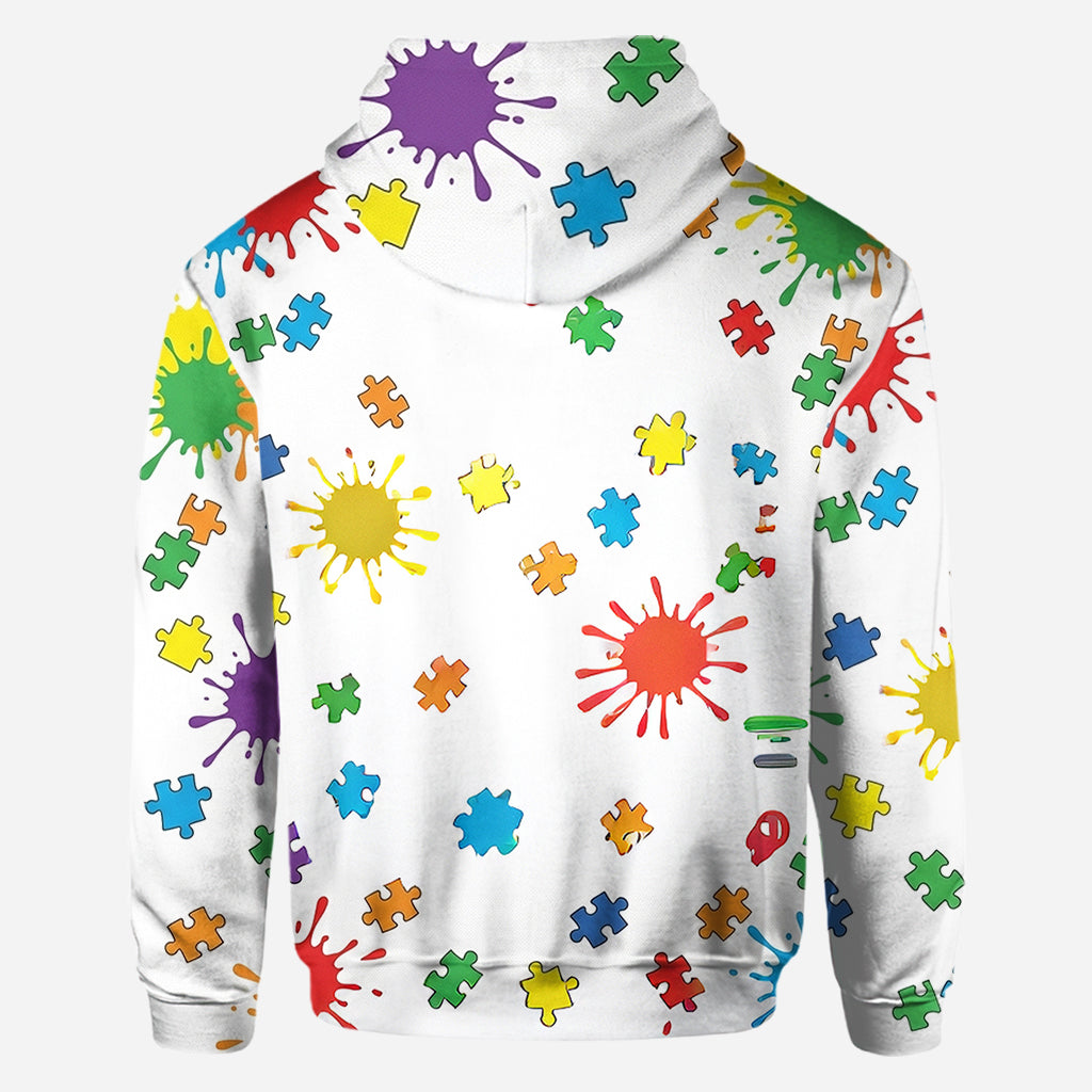 Accept Love Understand Autism Awareness Kids - Personalized Autism Awareness All Over Shirt