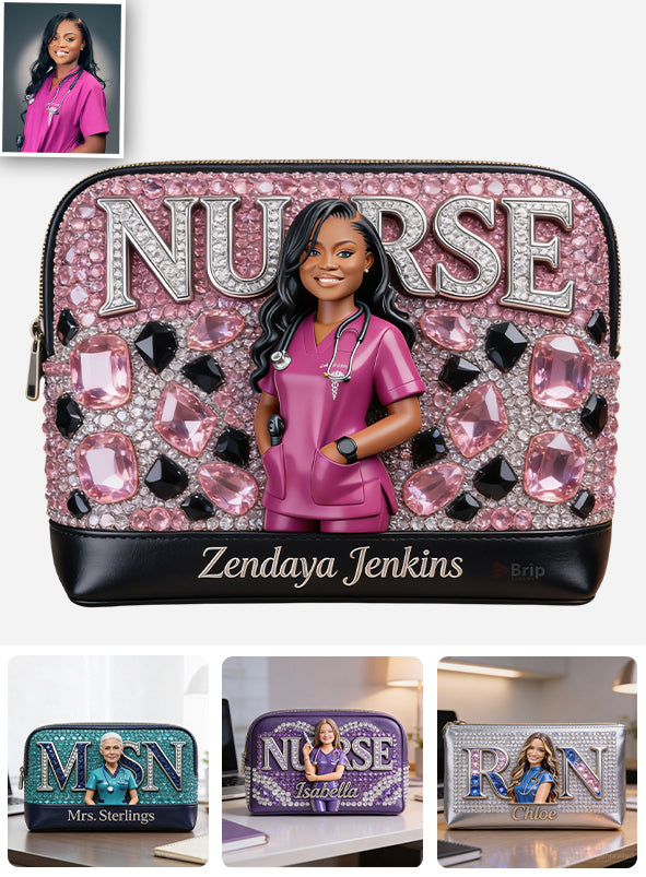 Jeder Titel, jedes Foto - Personalisierte Make-up-Tasche für Krankenschwestern