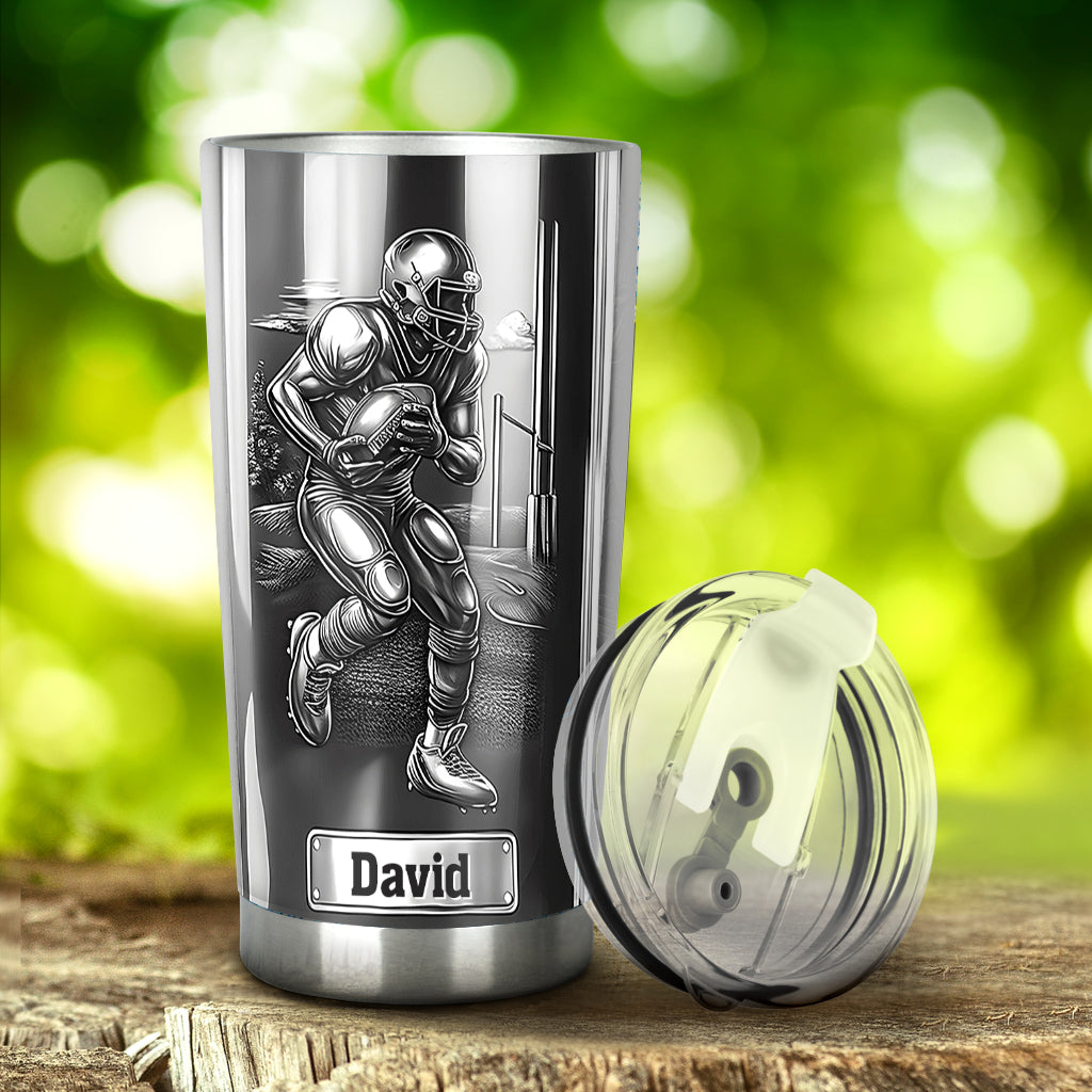 The Coolest Football Player - Personalized Football Tumbler