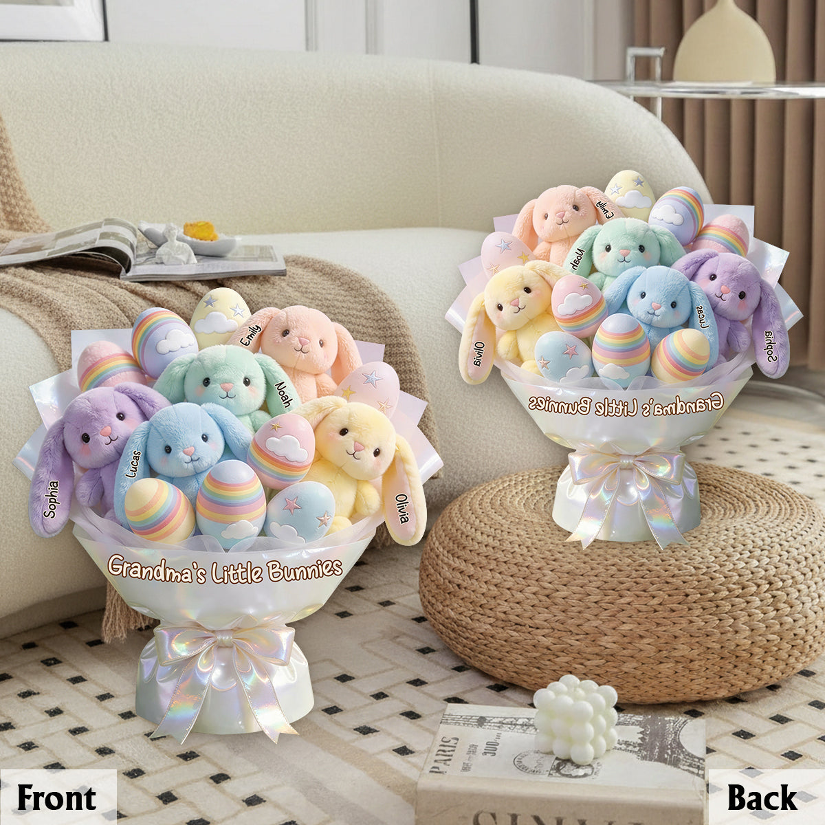 We Love You Grandma - Personalized Grandma Premium Faux Fur Pillow