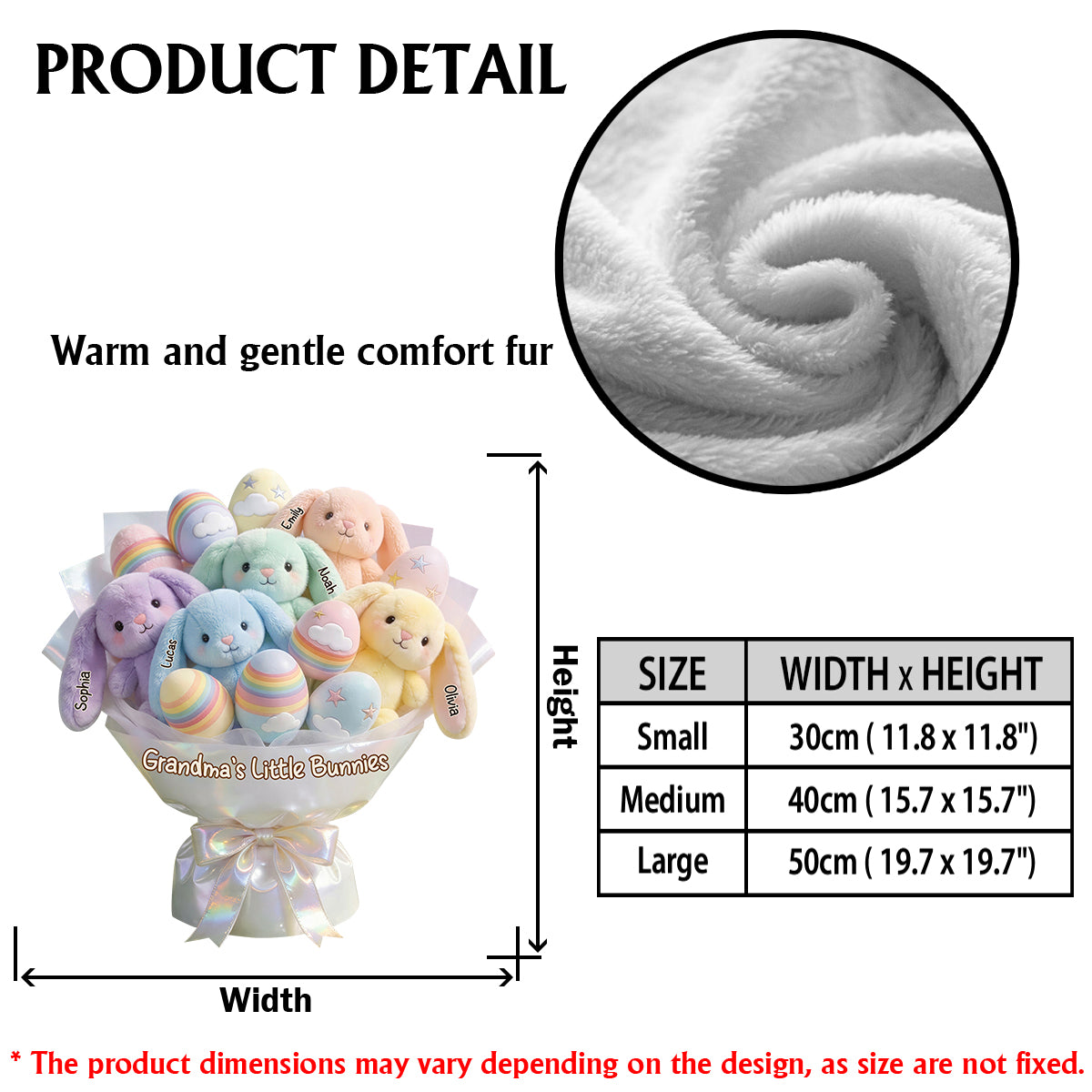 We Love You Grandma - Personalized Grandma Premium Faux Fur Pillow