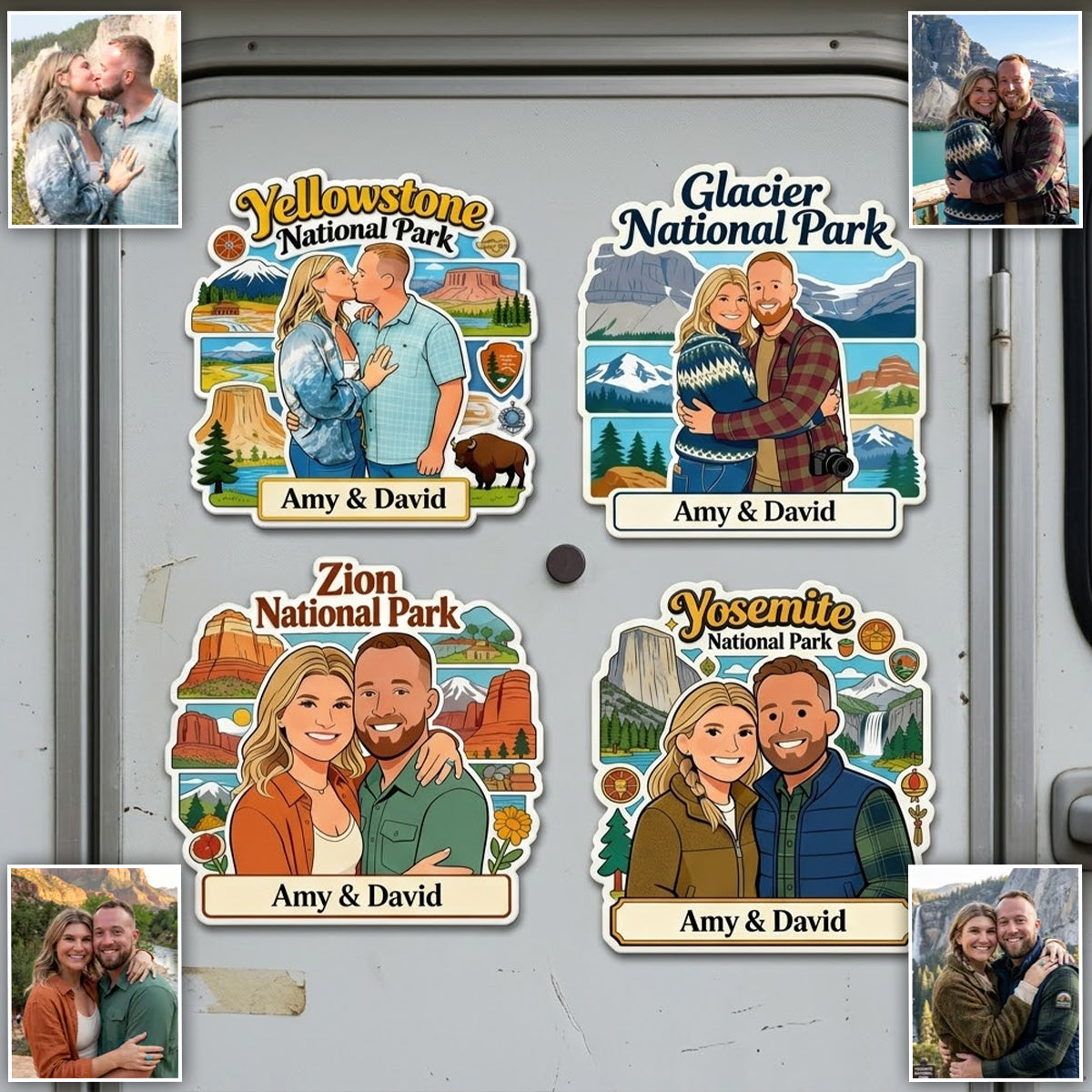 Reiseerinnerungen Nationalpark - Personalisierter Magnet
