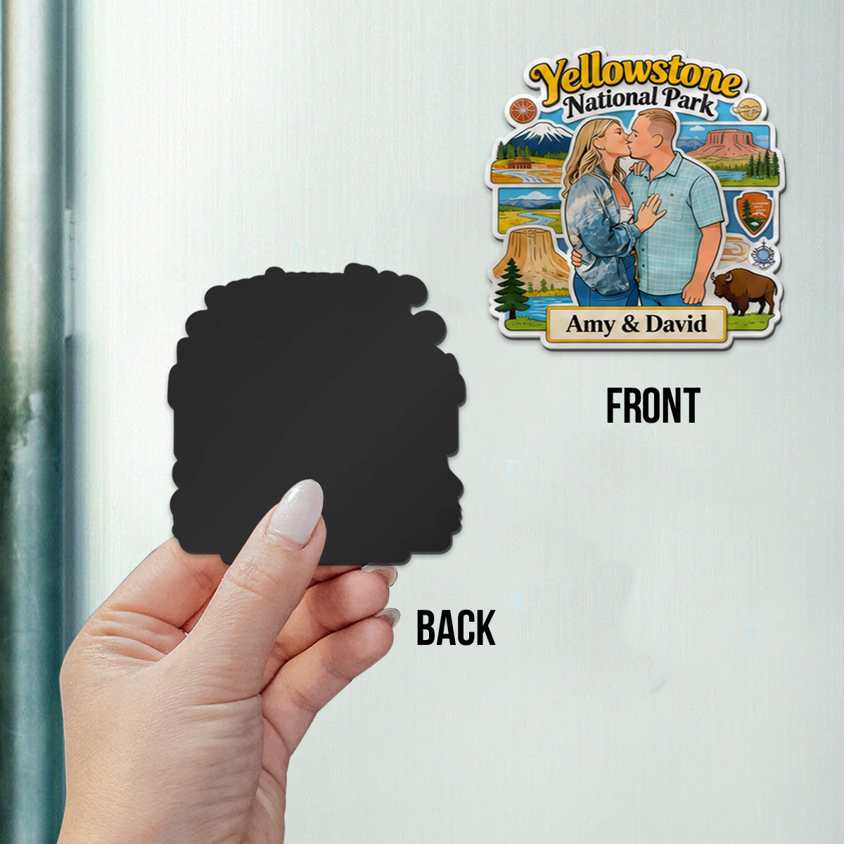 Reiseerinnerungen Nationalpark - Personalisierter Magnet